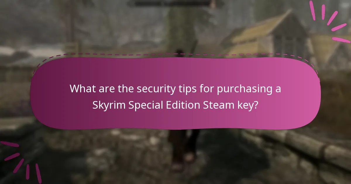 What are the potential risks of purchasing a Skyrim Special Edition Steam key?