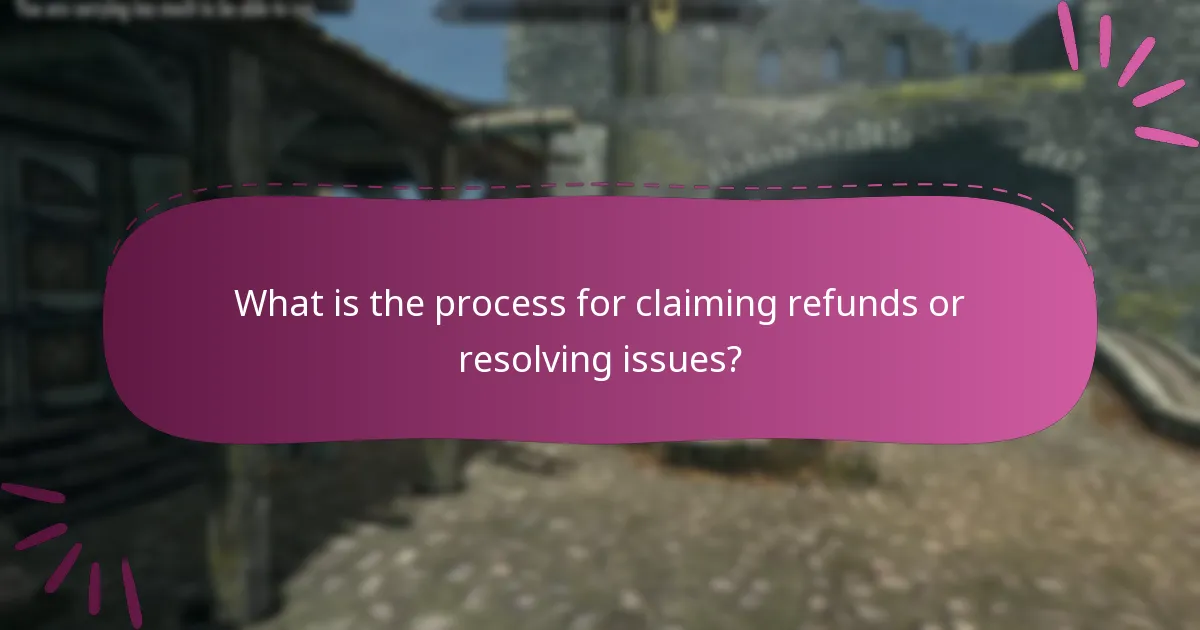 What is the process for claiming refunds or resolving issues?